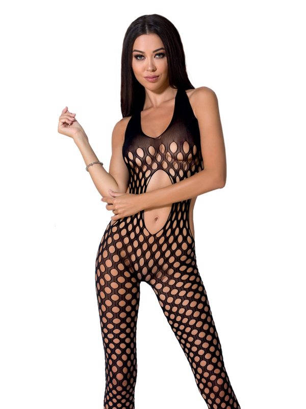 Bodystocking – mrežasti kombinezon BS065 Black - Slika 6