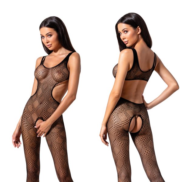 Bodystocking – mrežasti kombinezon BS085 Black - Slika 5