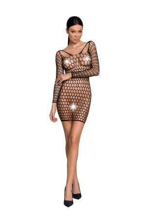 Mrežasta haljina BS 093 Black