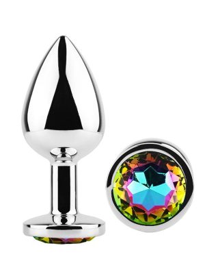 Diamond Butt Plug Small Rainbow