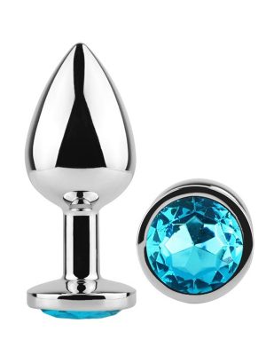 Diamond Butt Plug Medium Blue