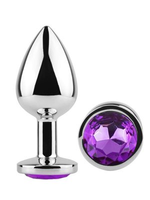 Diamond Butt Plug Medium Purple