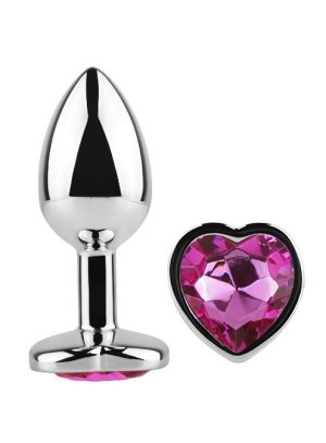 Diamond Heart Butt Plug Small Pink