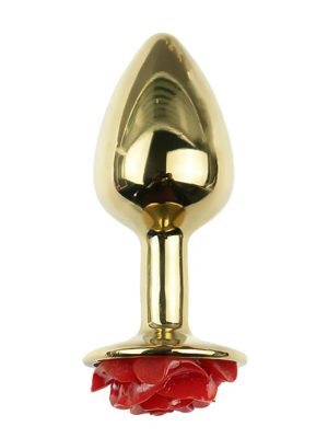 Diamond Gold Butt Plug Rose Small