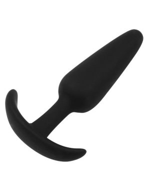 Smooth Silicone Butt Plug Black
