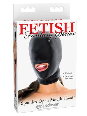 Spandex Open Mouth Hood Black Maska za Lice