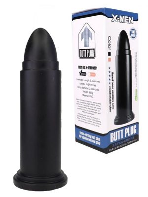 10" Bullet Butt Plug Black