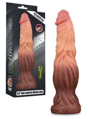9.5'' Dual layered Platinum Silicone Cock