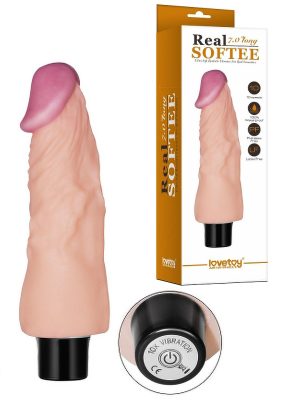 7" Real Softee Vibrating Dildo
