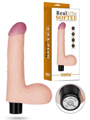 8" Real Softee Vibrating Dildo