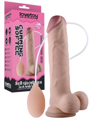 9" Soft Ejaculation Cock With Ball