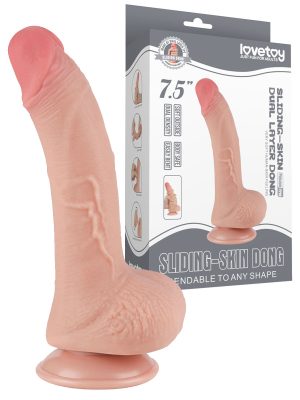 7.5" Sliding Skin Dual Layer Dong Flesh