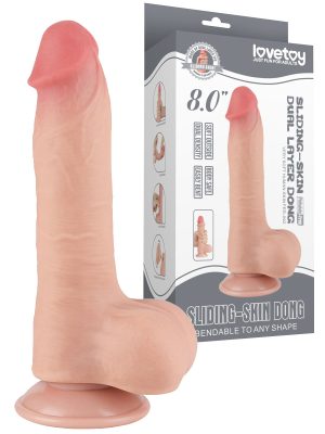 8" Sliding Skin Dual Layer Dong Flesh